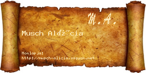 Musch Alícia névjegykártya